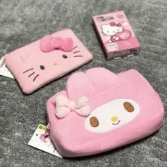 韓国ダイソー限定　マイメロポーチ　キティポーチ　キティ絆創膏