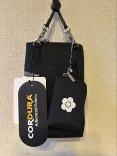 マリークワント　ロゴプリントコーデュラ　ショルダーパース