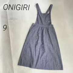 ONIGIRI　デニムジャンパースカート　ロング　エプロンドレス　ワンピースのサムネイル