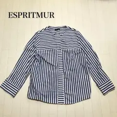 ESPRITMUR ストライプシャツ 11号　ウォッシャブル　フォーマル 上品