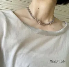 オールステンレス製 3連ネックレス ボールチェーンネックレス