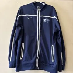 NIKE DRI-FIT トラックジャケット ダブルジップジャージネイビー ロゴ
