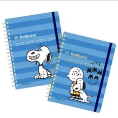 PLAZA × スヌーピー ロルバーン ポケット付メモ L ブルー 2種セット