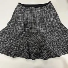 Misch Masch フレアスカート 38 ブラック/ホワイト