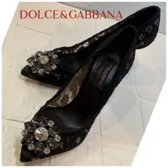 【美品】DOLCE&GABBANAドルチェ&ガッバーナ　レース　パンプス　❤︎のサムネイル