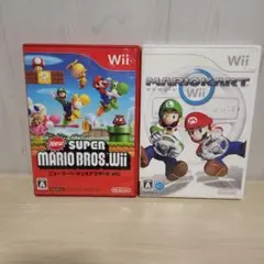 Wii Newスーパーマリオブラザーズ　マリオカート　2点セット‼️