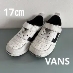 VANS ヴァンズ　スニーカー　17センチ　白　黒　シューズ　　キッズ