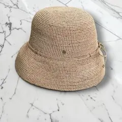 ヘレンカミンスキー ラフィア ハット ベージュ　ナチュラル　ミックス　麦わら帽子 ヘレンカミンスキー ラフィア ハット ベージュ ナチュラル ミックス