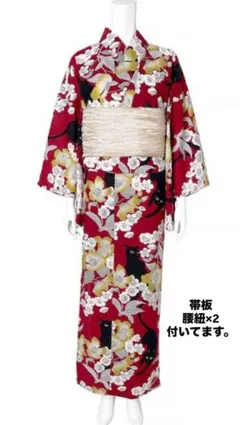 猫 浴衣 セット グレイル 赤
