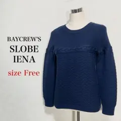 SLOBE IENA レディース 厚手ウール混ケーブル編みリブニットセーター