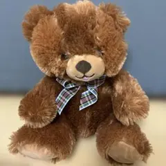 茶色のリボン付きぬいぐるみ 茶色いリボン付きぬいぐるみ 約30cm - メルカリ