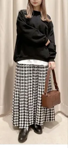 AMERICAN HOLIC ニットプリーツライクチェックスカート