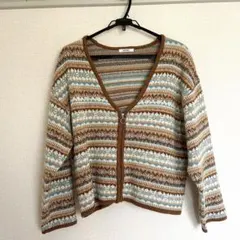 長袖ノルディックカーディガン