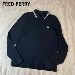 FRED PERRY M3636 ブラック×ホワイト ワンポイント ポロシャツ