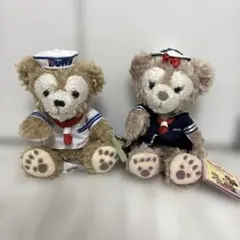 ♥️香港ディズニー♪ダッフィー＆シェリーメイぬいぐるみセット♥️ タグ付き】ダッフィー シェリーメイ ぬいぐるみ セーラー 香港