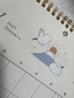 2027年 壁掛けリングカレンダー 福およびシマエナガ　新品2点セット