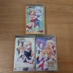 PSPソフト3本セット、77（セブンズ）・さくらさくら 等
