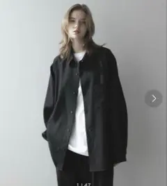 remer ルーズトロミリラックスシャツ　Мサイズ　チャコールグレー