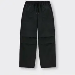 【GU】パラシュートパンツQ ブラックSサイズ