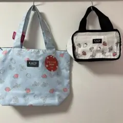KALDI いちごバック2026 トートバッグ＆ポーチセット