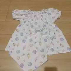 Ampersand　140cm パジャマ シェル柄 ホワイトのサムネイル
