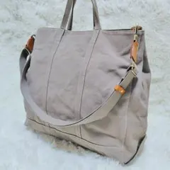 russet ラシット 2Wayトートバッグ キャンバス グレー 灰色