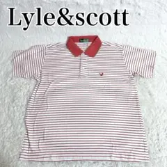 【美品】Lyle & Scott 赤白ストライプ ポロシャツのサムネイル