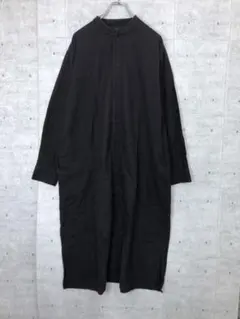 ノームコア ミニマル 古着 無印 良品計画 バンドカラーシャツワンピース