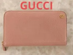 ARG08 グッチ 極美品 インターロッキングG ラウンドファスナー長財布