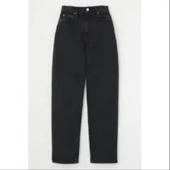 a*.様 MOUSSY ブラック ストレートワイドデニム