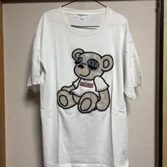 RUMSODA（ラムソーダ）の天竺ベア刺繍セミBIGクルーネック半袖Tシャツ
