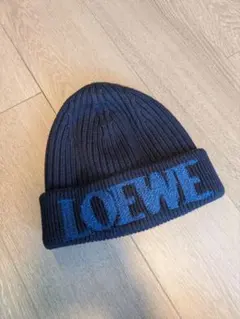 LOEWE ロエベ ビーニー ニット帽 ブラック 刺繍ロゴ 正規品 レシート