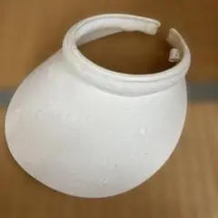 ホワイト コットン バイザー