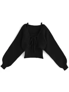 クロップド丈カーディガン×キャミソールニットアンサンブルgrl k9255d