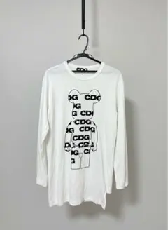 BE@RBRICK × CDG コラボ ロングスリーブTシャツ（白）