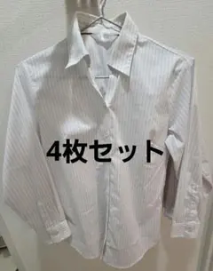 最終値下 ANCHOR WOMAN ストライプ ブラウス ホワイト 7号