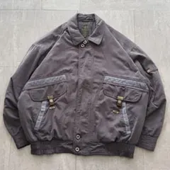 90s vintageブルゾン 短丈 ギミック 中綿ジャケット コーデュロイ切替