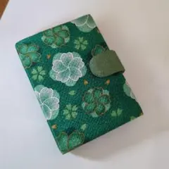 花柄 緑色 カードケース コンパクト