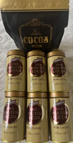 VAN HOUTEN COCOA ピュアココア 200g 5缶セット - メルカリ