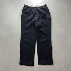 30s フレンチヴィンテージ 針抜きシンチバック ストライプ パンツ 40s 