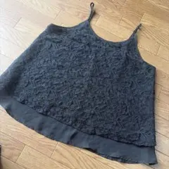 GU 総レース キャミソール ブラックのサムネイル