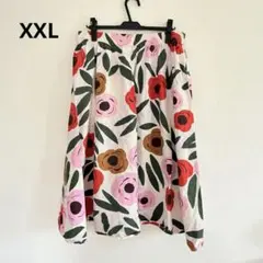ユニクロ×マリメッコ リネンブレンドスカート　XXL