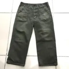 90s USA製 ベイカーパンツ ワークパンツ カーキ ヴィンテージ Ｍ程のサムネイル