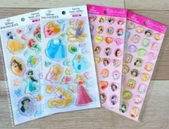 【新品未開封】ディズニープリンセス ストーン エポキシラメシール 4点 匿名配送