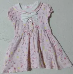 メゾピアノ　セーラー襟マリン柄ワンピース