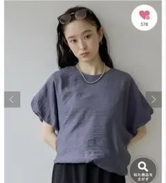 一度のみ着用⭐︎NOKA⭐︎WEB限定 バルーンブラウス ネイビー