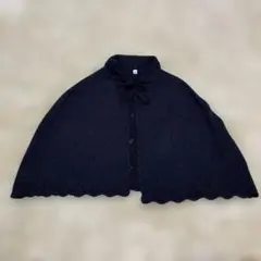 無印良品　ベビー　90-100 ウール　ケープ　透かし編みポンチョ　マント