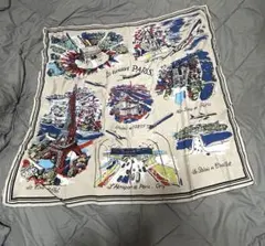 BINDU パリスマッププリント大判スカーフ 100×100 ビンドゥ レーヨン