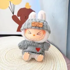【新品未使用】グレー LABUBU 服 着せ替えラブブ THEMONSTER