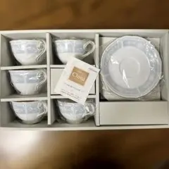 ノリタケ　レースウッドゴールド　ティー／コーヒー碗皿5客セット　ロングセラー